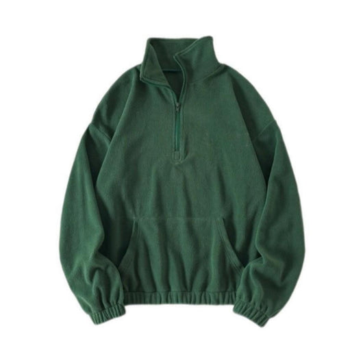 Cardigan Suelto Versátil con Cierre de Cremallera para Hombre