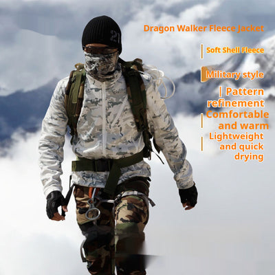 Abrigo Táctico Camuflaje Polar Impermeable para Hombre