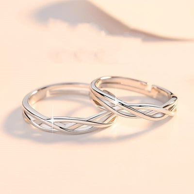 Anillo Ajustable Chapado en Platino y Plata Fina - Image 8