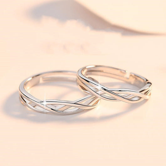 Anillo Ajustable Chapado en Platino y Plata Fina - Image 8