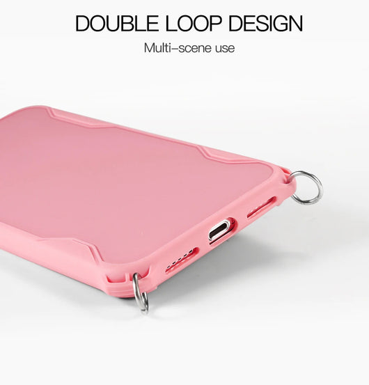 Funda de Celular Apple con Cadena Colgante en Colores Caramelo - Image 5