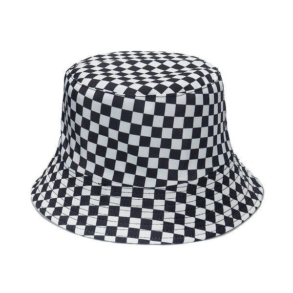 Gorro Pescador Cuadros Blanco y Negro - Estilo Clásico Versátil