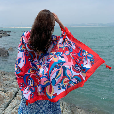 Pañoleta Étnica Oversized para Protección Solar y Estilo - Image 4