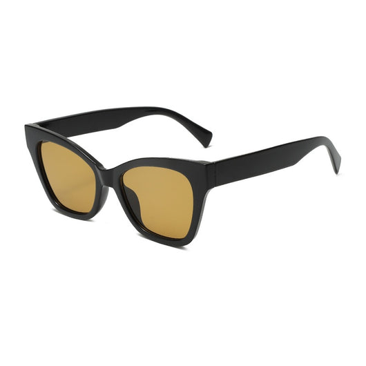 Fashion sunglasses with clear oval frames, dark gray lenses, and tortoise shell patterned temples. - Image 6