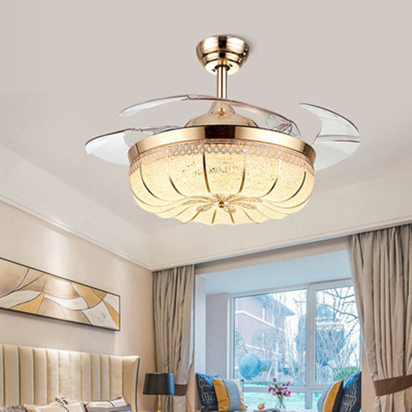 Ventilador de Techo LED con Luz Regulable para Comedor y Dormitorio
