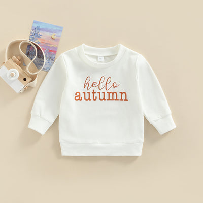 Conjunto Base de Suéter Estampado Alfabeto para Niña