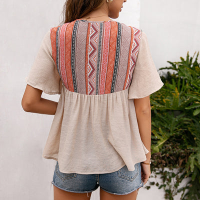 Blusa Bohemiana con Escote Recortado para Mujer - Image 9