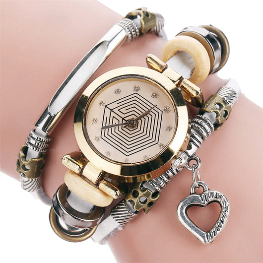 Reloj de Pulsera Retro Vintage para Mujer con Movimiento de Cuarzo