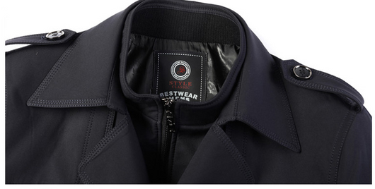 Chaqueta Cortavientos Doble Botonadura con Forro de Lana Desmontable para Hombre - Image 18