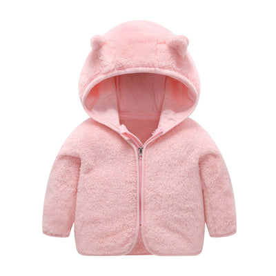 Chaqueta Acolchada de Polar Coral con Capucha para Niños - Image 4