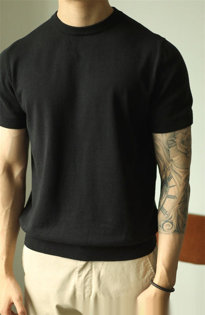 Polera Cuello Alto Slim Fit Manga Corta Efecto Fresco - Image 4