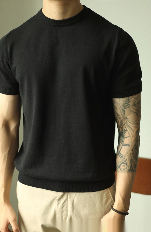Polera Cuello Alto Slim Fit Manga Corta Efecto Fresco - Image 4
