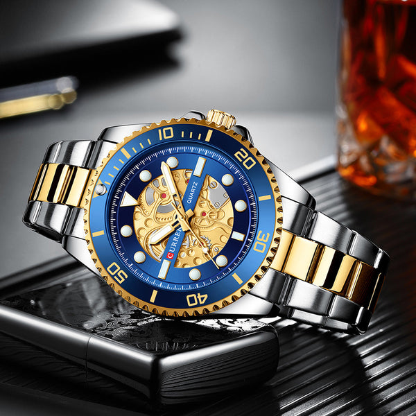 Reloj Empresarial para Hombre Resistente al Agua con Esfera Redonda