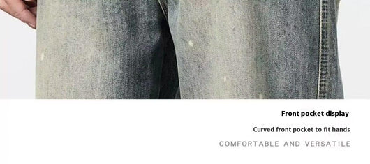 Pantalones Vaqueros Rotos Cintura Alta para Hombre Corte Recto - Image 9
