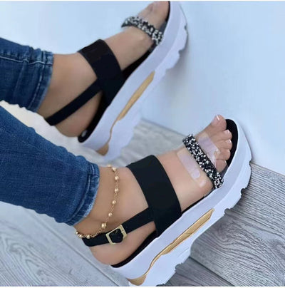 Sandalias Romanas con Suela Gruesa, Tiras Ajustables y Diseño Transparente - Image 13