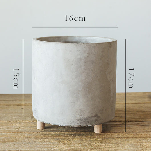 Maceta de Cemento Elevada con Patas para Escritorio - Image 7