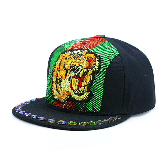 Gorra de Béisbol Hip Hop con Cadena Cruzada
