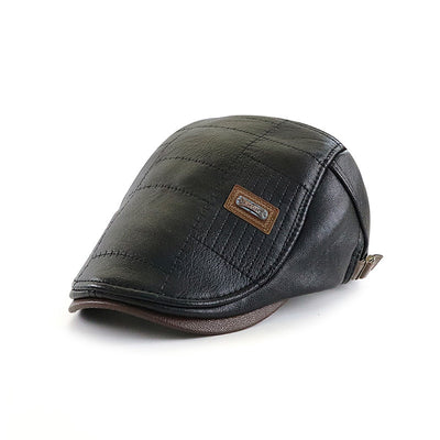 Gorra de Cuero PU Forrada en Fleece - Cálida y Versátil - Image 6