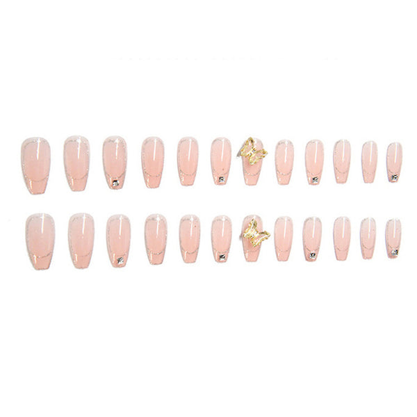 Uñas Postizas Removibles - Set de 24 Piezas Autoadhesivas