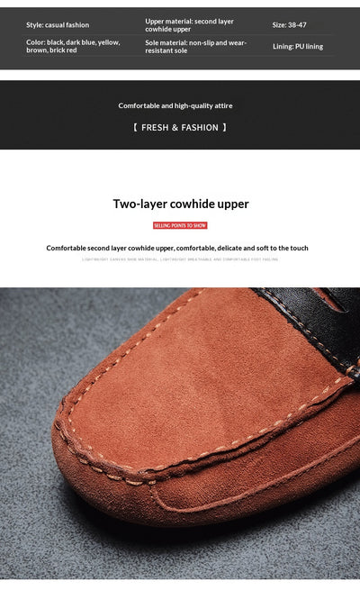 Mocasín de Cuero con Detalles en Contraste - Zapatos Versátiles para Hombre - Image 17