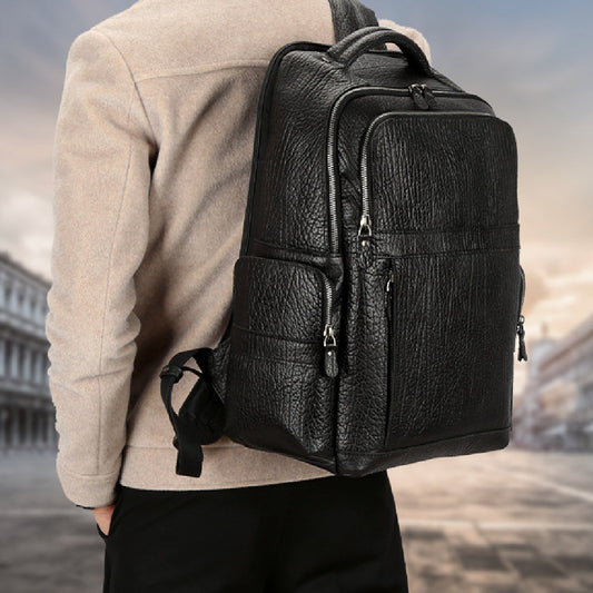 Mochila para Laptop de Cuero Genuino 156 Pulgadas - Capacidad Profesional