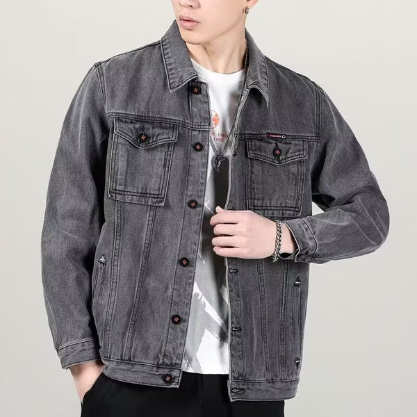 Chaqueta Denim Vintage Desgastada para Hombre