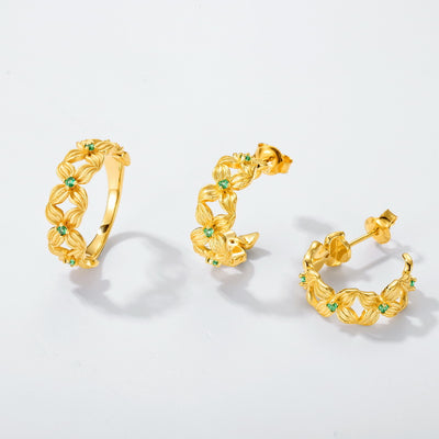 Aretes de Pétalos Lujo Asequible para Mujer - Image 7