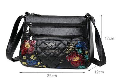 Bolso Crossbody Multicompartimento con Diseño Bordado de Gran Capacidad - Image 6