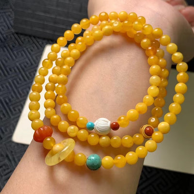 Pulsera Múltiple de Cera de Abeja y Flores de Miel Natural - Image 8