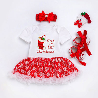 Vestido Navideño Infantil de Malla con Diseño Cartoon - Image 10