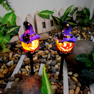 Linterna Solar de Calabaza Halloween - Decoración de Resina Artesanal para Jardín - Image 5