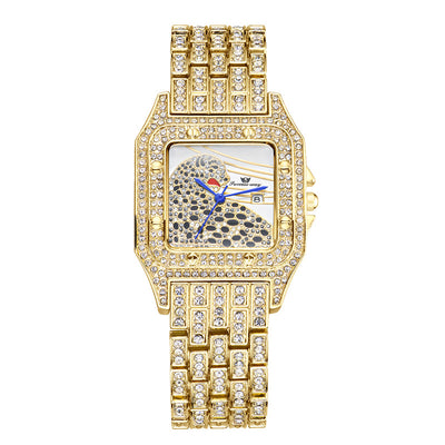 Reloj de Cuarzo para Mujer con Diamantes y Estampado Leopardo - Image 7