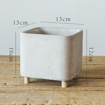 Maceta de Cemento Elevada con Patas para Escritorio - Image 14