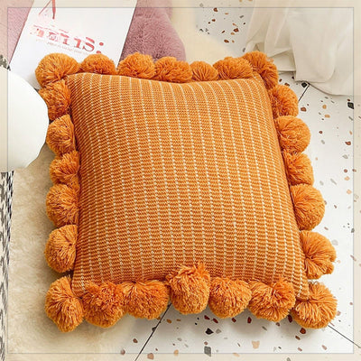 Funda de Cojín Tejido Verde Menta con Borlas - Almohada Decorativa Moderna para Sofá y Cama - Image 7