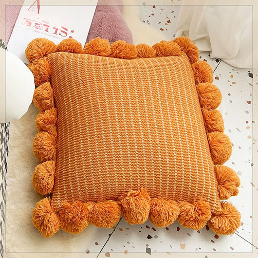 Funda de Cojín Tejido Verde Menta con Borlas - Almohada Decorativa Moderna para Sofá y Cama - Image 7