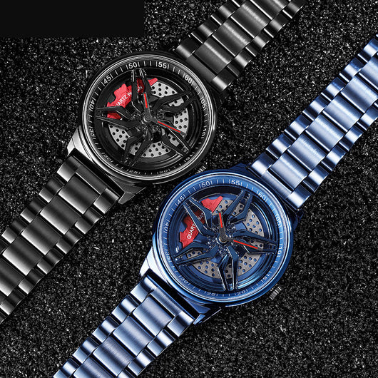 Reloj de Pulsera Ejecutivo Acero Inoxidable Disco Hueco Cuarzo - Image 3