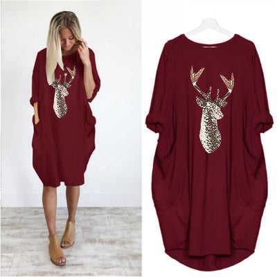 Vestido Navideño Cuello Redondo Otoño Invierno - Image 18