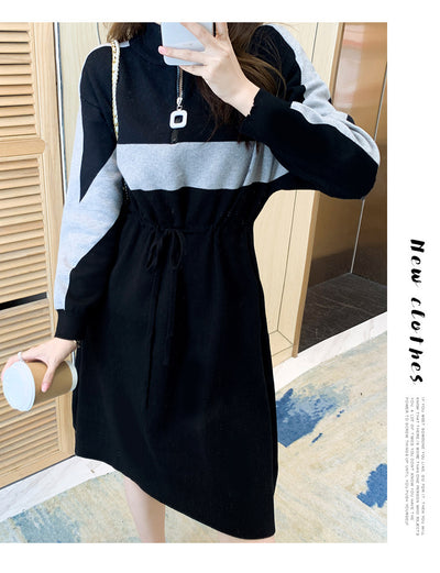 Vestido Tejido Slim con Contraste de Colores - Elegancia y Comodidad - Image 12