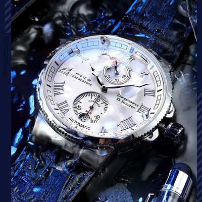 Reloj Automático Mecánico Impermeable con Esfera Luminosa para Hombre