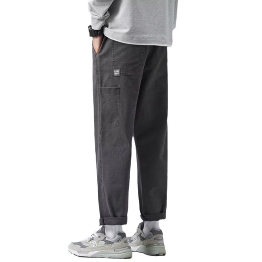 Pantalones de Trabajo Clásicos de Cintura Media Corte Recto - Image 3