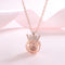 100 Languages I LOVE YOU Crown Necklace Rose Dorado Pendant with chain
