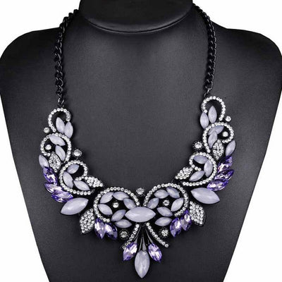 Collar Flor de Aleación de Diamante para Mujeres - Image 11