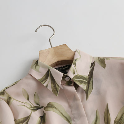 Blusa Casual con Estampado de Hojas para Mujer - Image 6