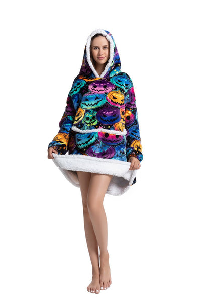 Pijama Sudadera con Capucha y Manta - Abrigo Cálido Versátil - Image 31