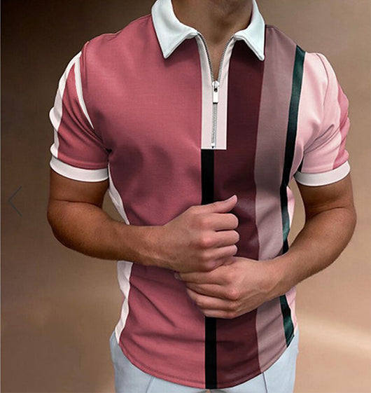 Polo Casual a Rayas Khaki con Cuello Solapa - Image 16