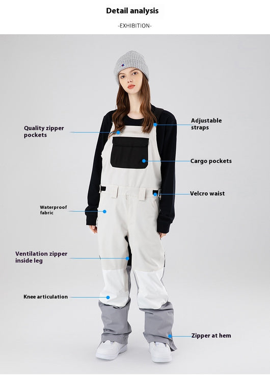 Traje de Esquí Impermeable Bicolor con Refuerzos Duraderos - Image 8