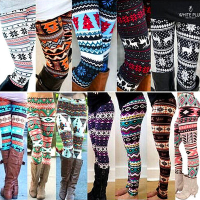 Leggings Navideños Estampados Cintura Alta - 18 Colores para Fiestas
