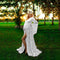 Vestido Suelto con Encaje y Abertura Lateral