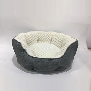 Cama Térmica Acogedora para Gatos - Nido Cálido con Respaldo Gris para Mascotas Pequeñas y Medianas - Image 2