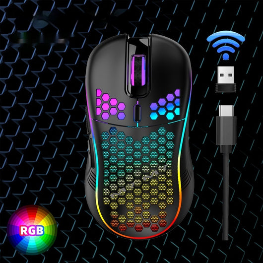Ratón Inalámbrico Luminoso con Diseño Calado Ultraligero